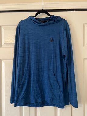 Spyder Men’s Blue Performance Hoodie Shirt